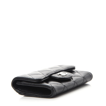 Chanel Lambskin Quilted Flap Card Holder Black 4 of 9