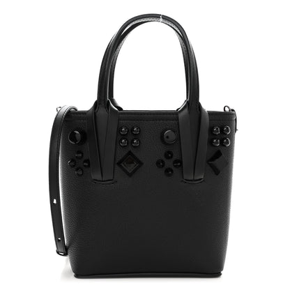 Christian Louboutin Calfskin Empire Spike Studded Mini North South Cabata Tote Black 1 of 9