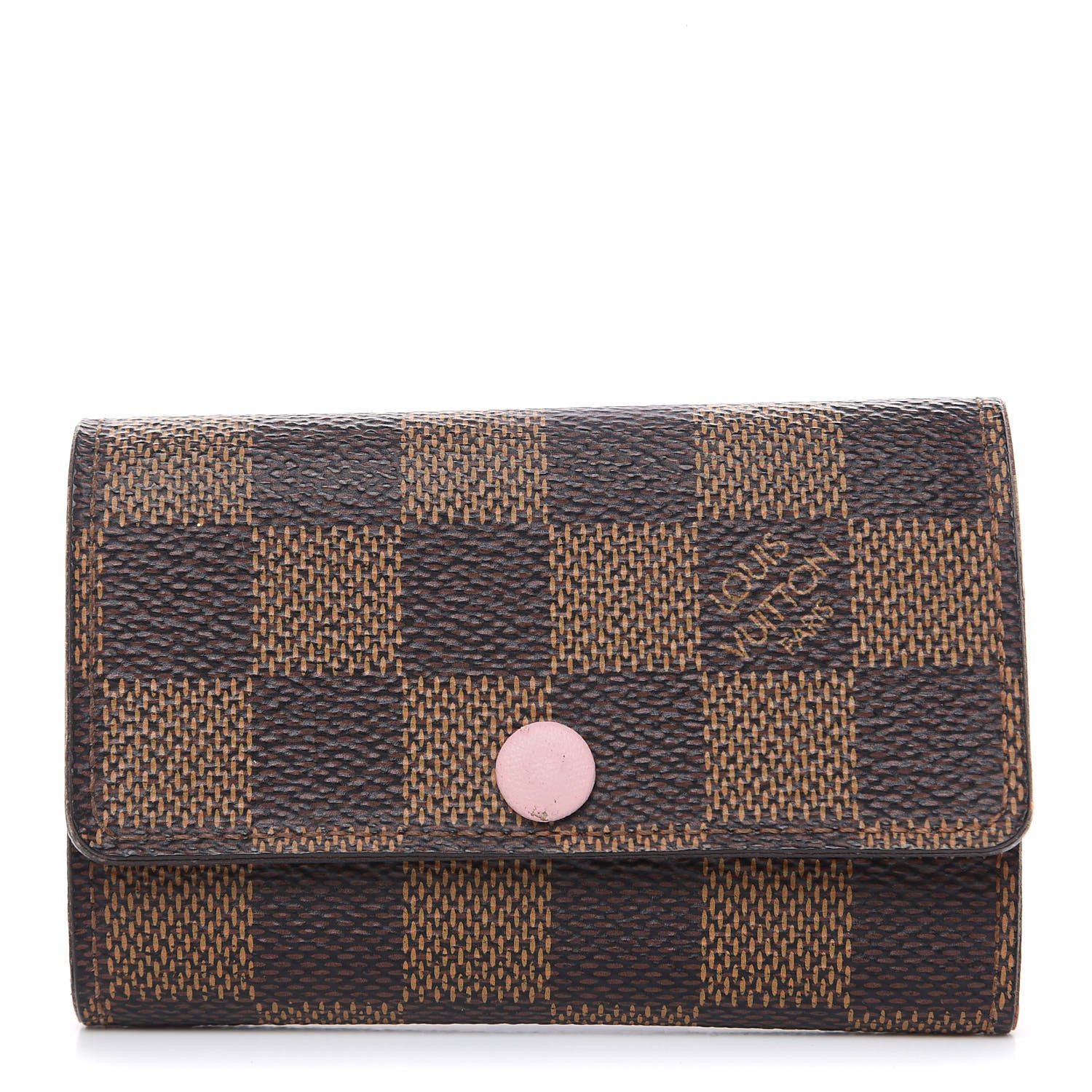 Louis Vuitton Damier Ebene Multicles 6 Key Holder Rose Ballerine 1 of 12