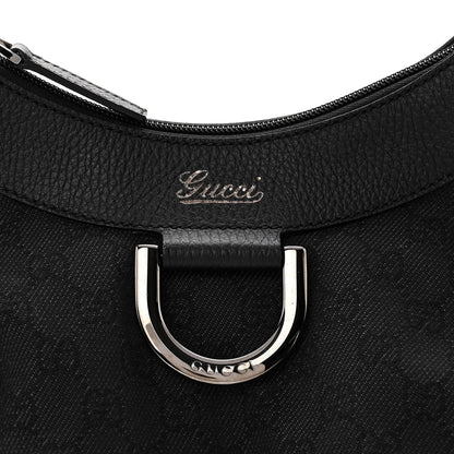 Gucci Monogram Medium D Gold Ring Hobo Black 8 of 11