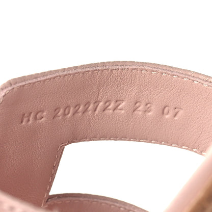 Hermes Epsom Oran Sandals 37 Rose Pale 7 of 8
