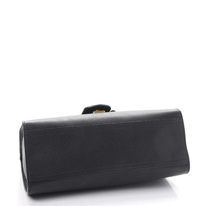 Gucci Calfskin Small GG Marmont Top Handle Bag Black 5 of 8