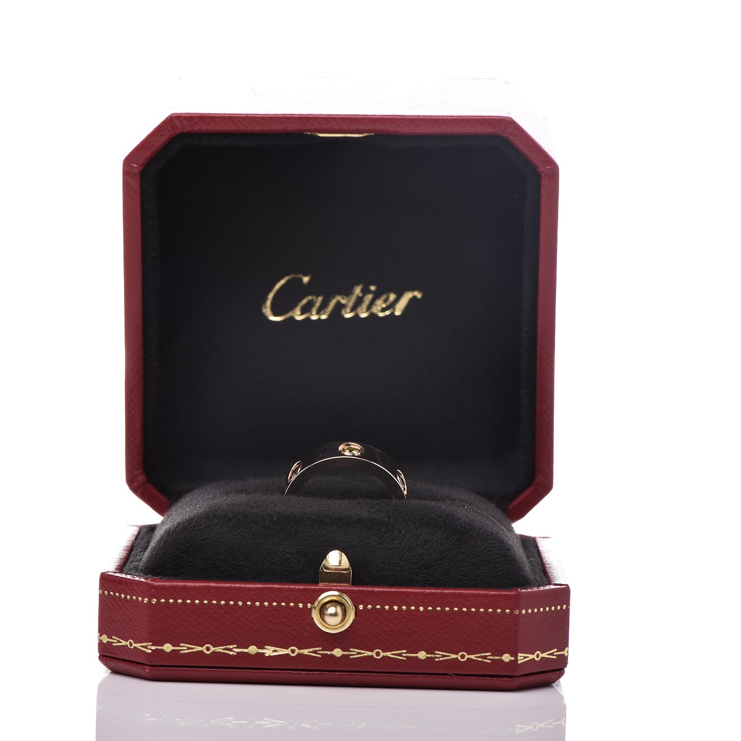 Cartier 18K Pink Gold Sapphire Garnet Amethyst 5.5mm LOVE Ring 52 6 7 of 7