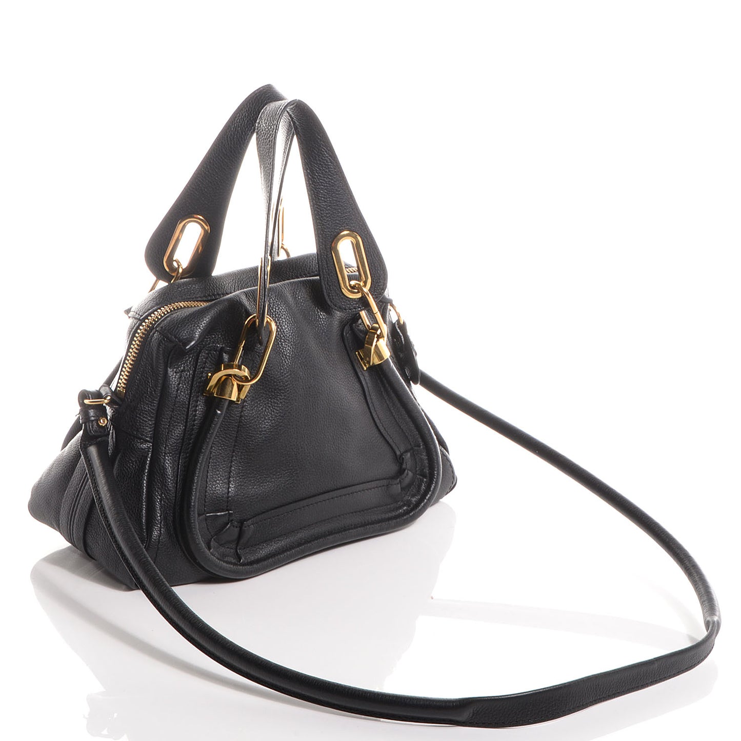 Grained Calfskin Small Paraty Black
