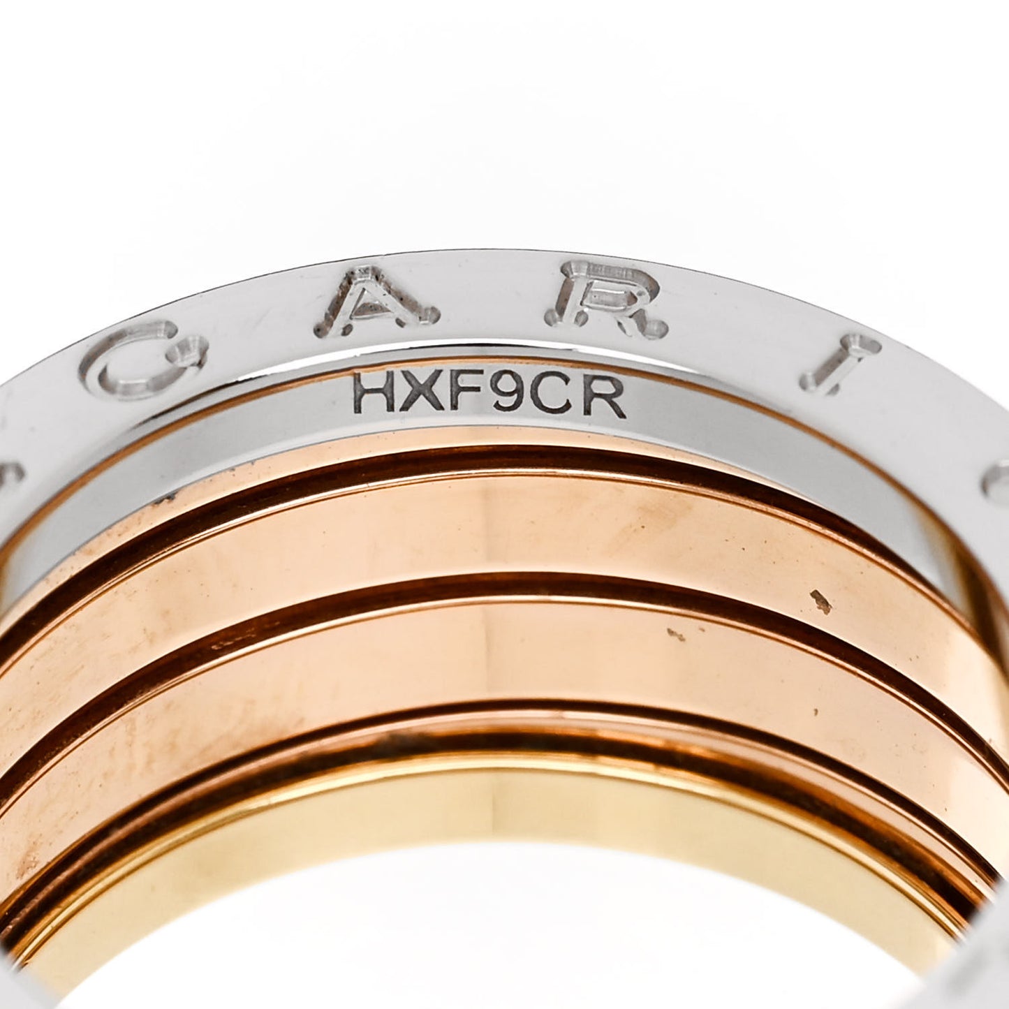 18K Rose White Yellow Gold B.Zero1 Four-Band Ring 54 6.75