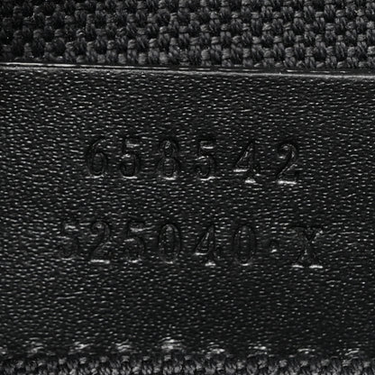 Gucci GG Supreme Monogram Textured Dollar Calfskin Retro Interlocking G Flap Messenger Bag Black 7 of 12
