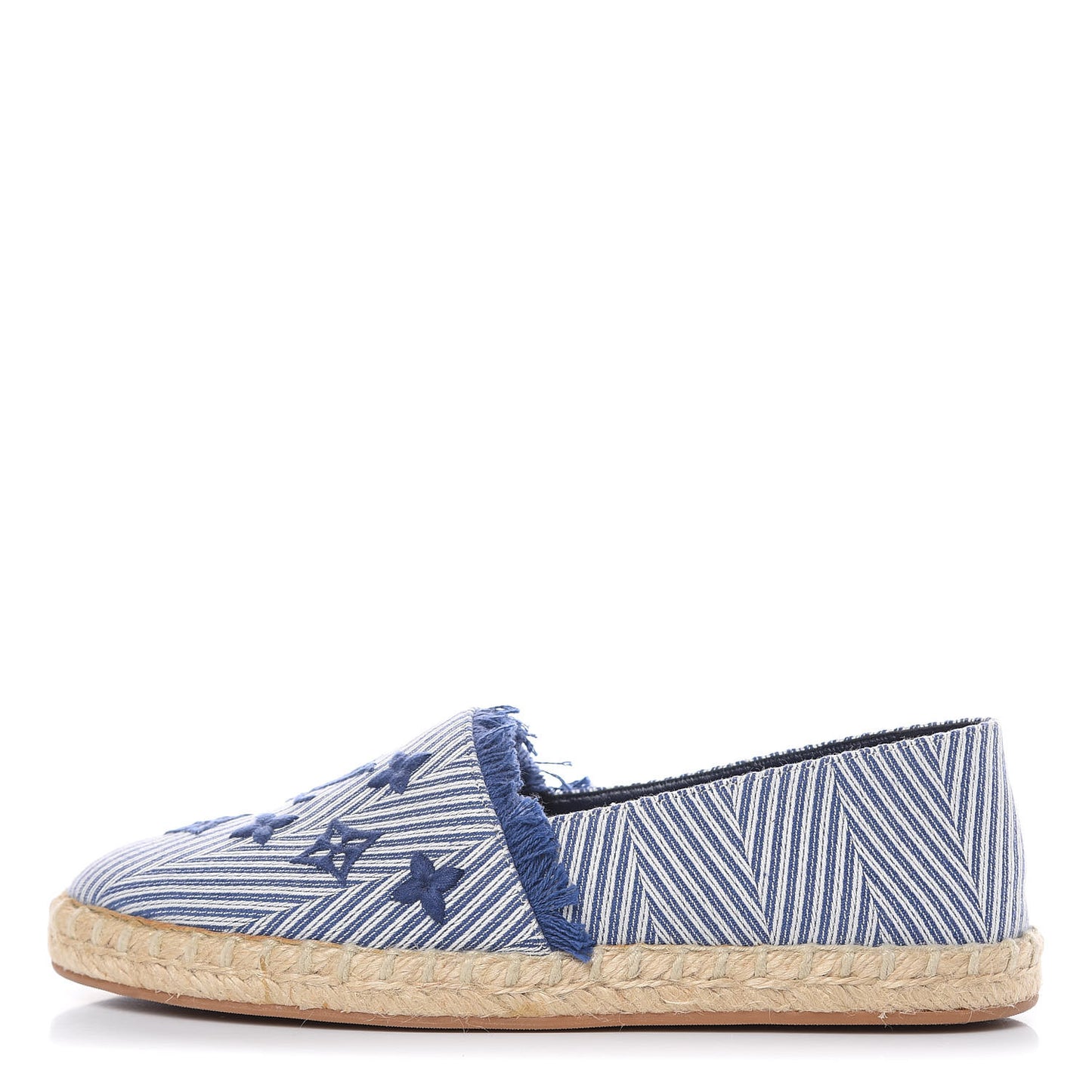 Canvas Monogram Sail Away Espadrille Flats 37 Marine