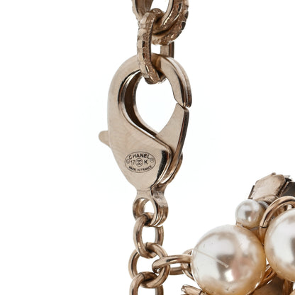 Chanel Pearl Crystal CC Choker Necklace Gold 5 of 5