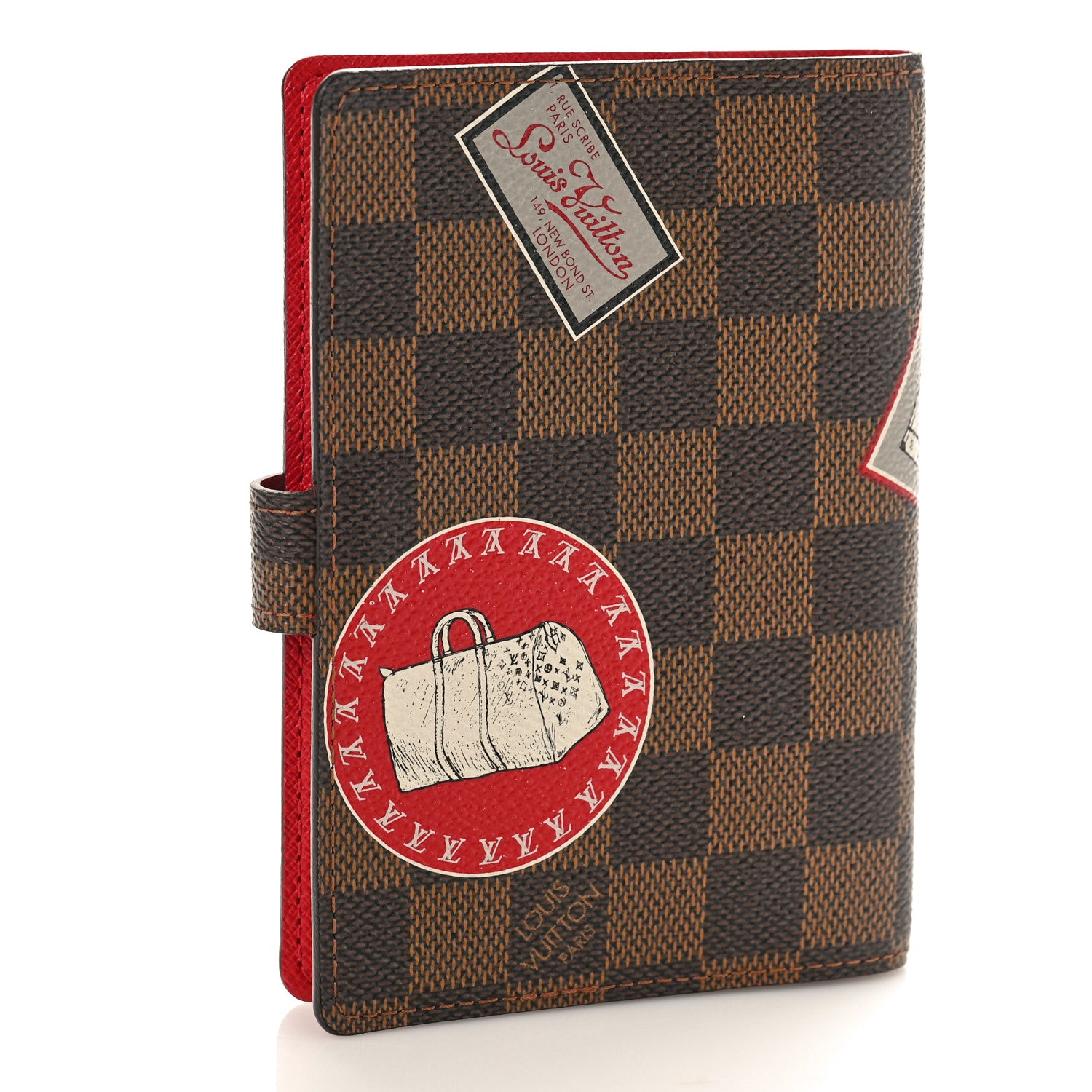 Louis Vuitton Damier Ebene Patch Small Ring Agenda Cover 3 of 7