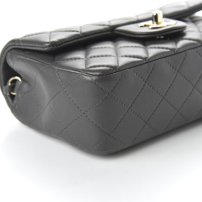 Chanel Lambskin Quilted Mini Rectangular Flap Grey 6 of 11
