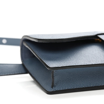 Christian Dior Grained Calfskin Saddle Belt Bag Denim Blue 5 of 10