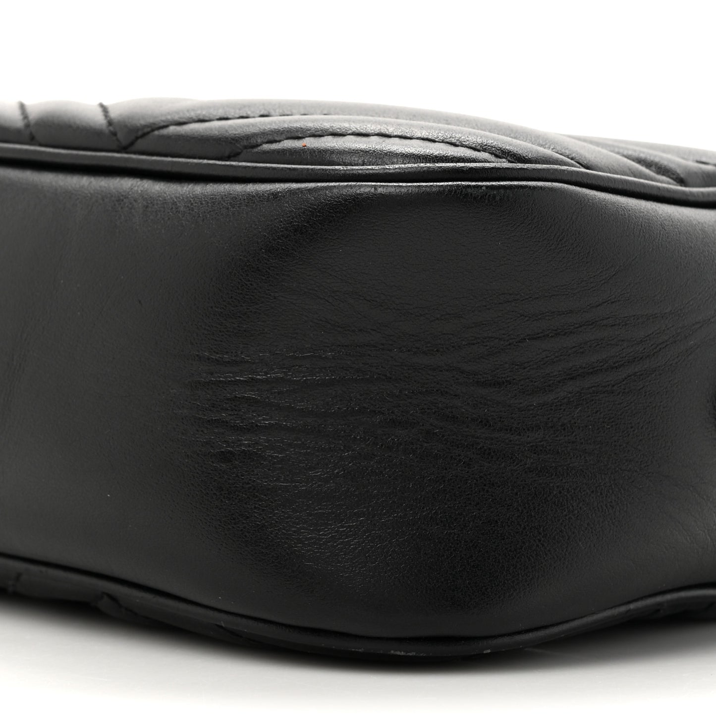 Calfskin Matelasse Small GG Marmont Chain Shoulder Bag Black