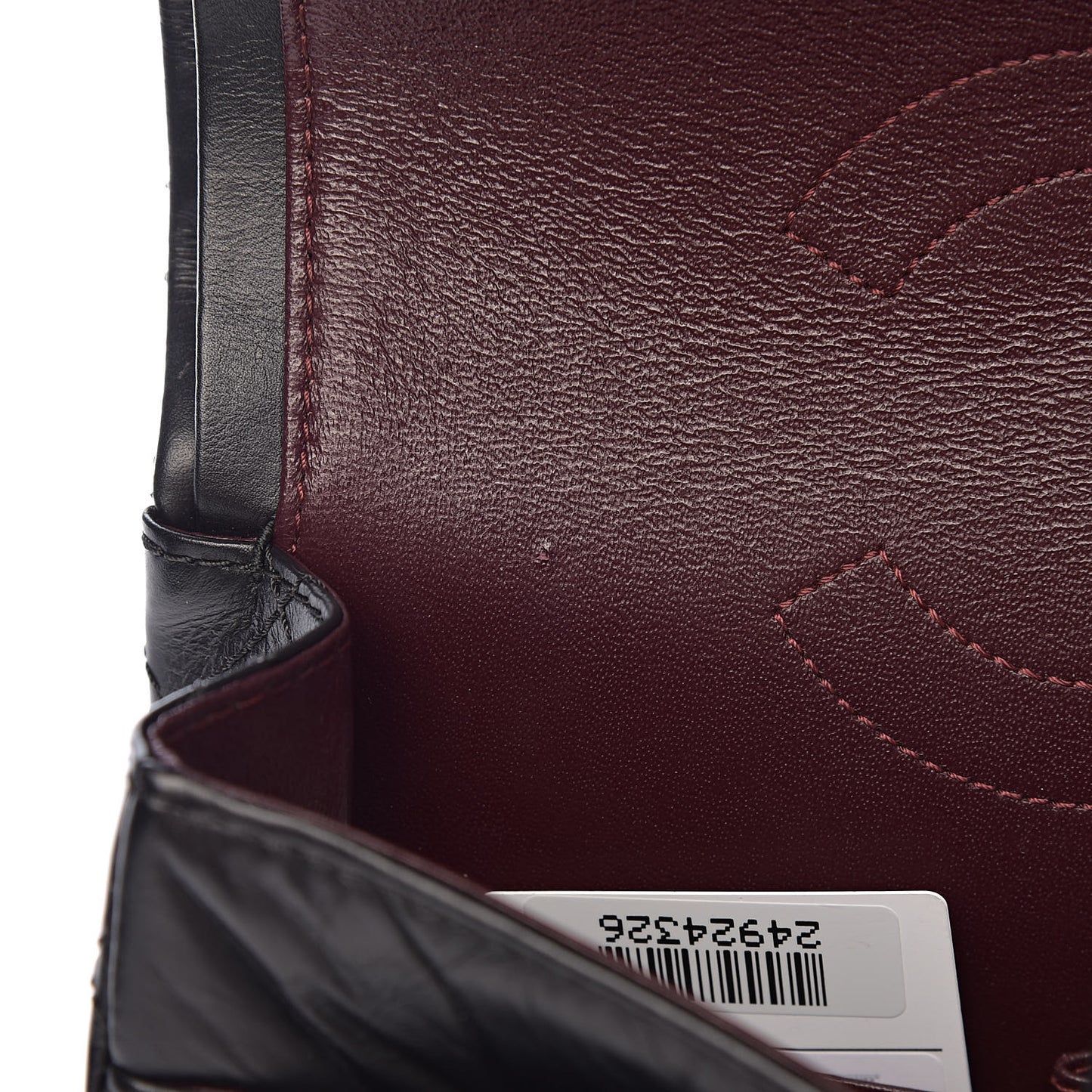 Aged Calfskin Quilted 2.55 Reissue 225 Flap Black