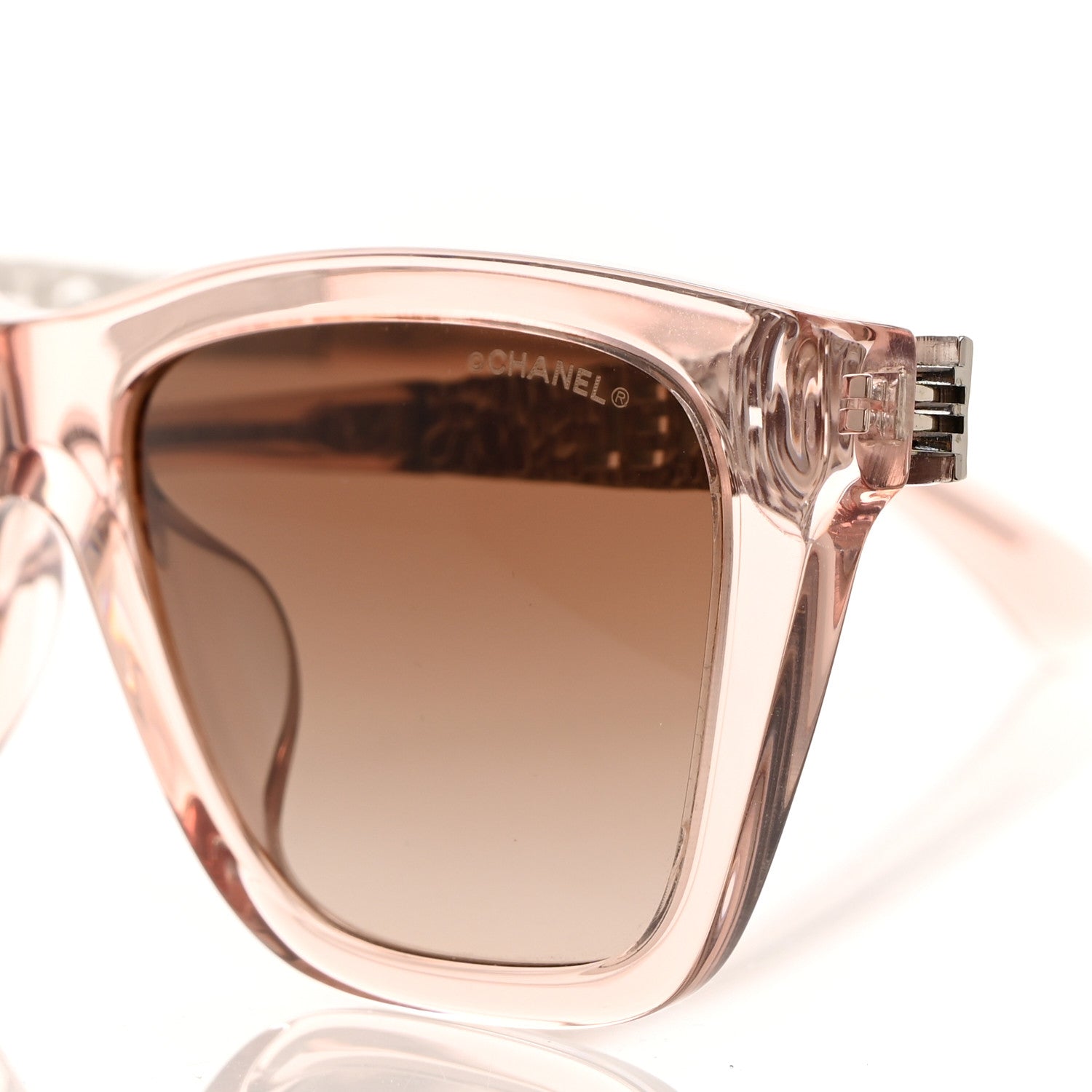 Chanel Acetate Metal Rectangle Sunglasses 5442-A Pink 7 of 8