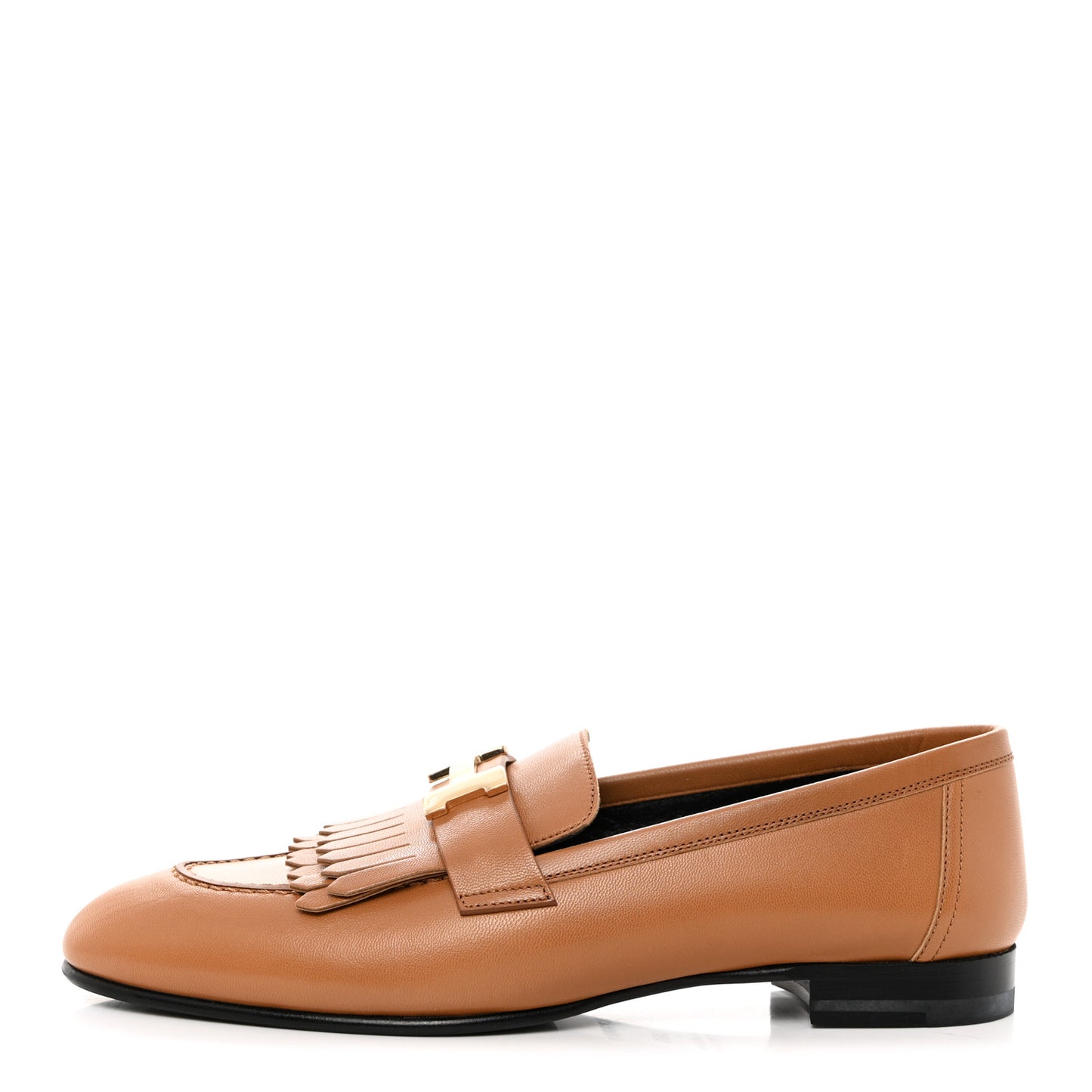 Goatskin Womens Royal Loafers 38.5 Naturel