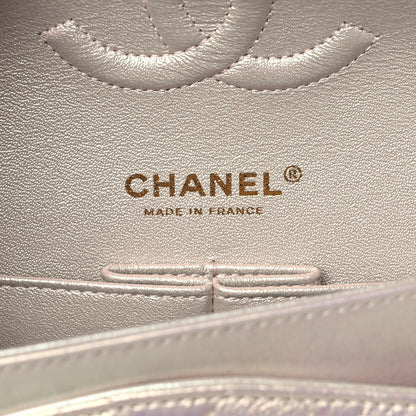 Chanel Iridescent Lambskin Quilted Medium Double Flap Ivory 7 of 11
