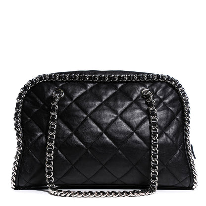 Chanel Washed Lambskin Chain Around Bowler Black 1 of 8