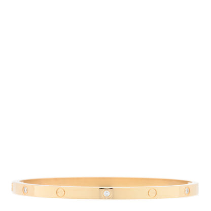 Cartier 18K Yellow Gold 6 Diamond Small LOVE Bracelet 16 2 of 5