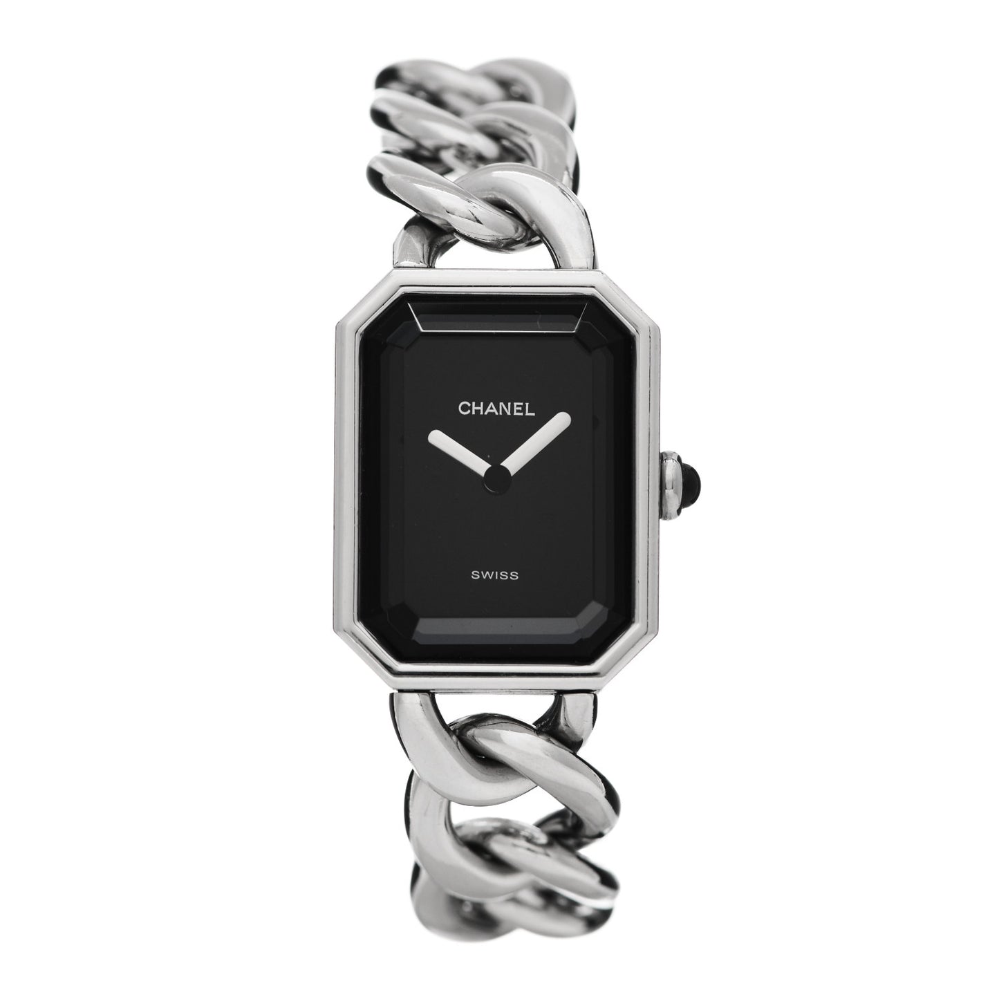 Stainless Steel 20mm Chain Premiere Quartz Watch Black L