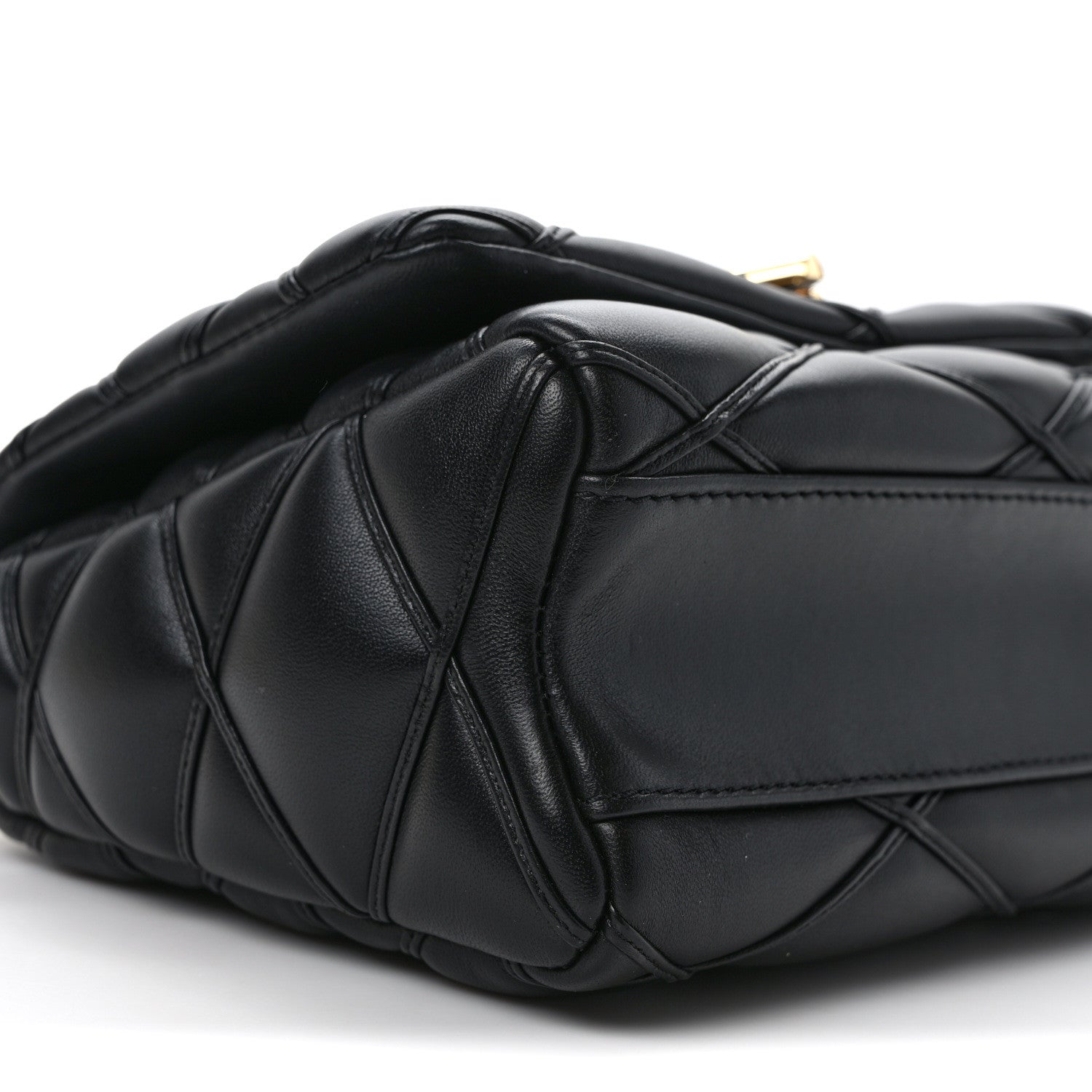 Louis Vuitton Lambskin Malletage Top Handle GO-14 MM Black 8 of 12