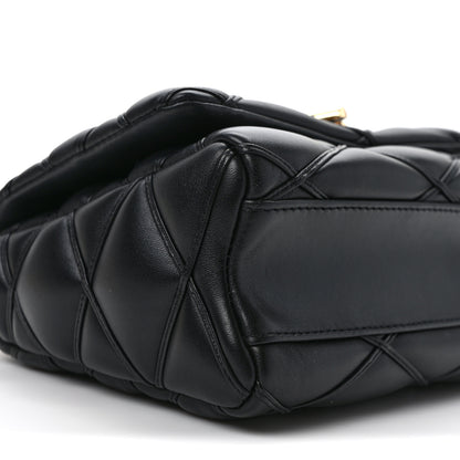 Louis Vuitton Lambskin Malletage Top Handle GO-14 MM Black 8 of 10