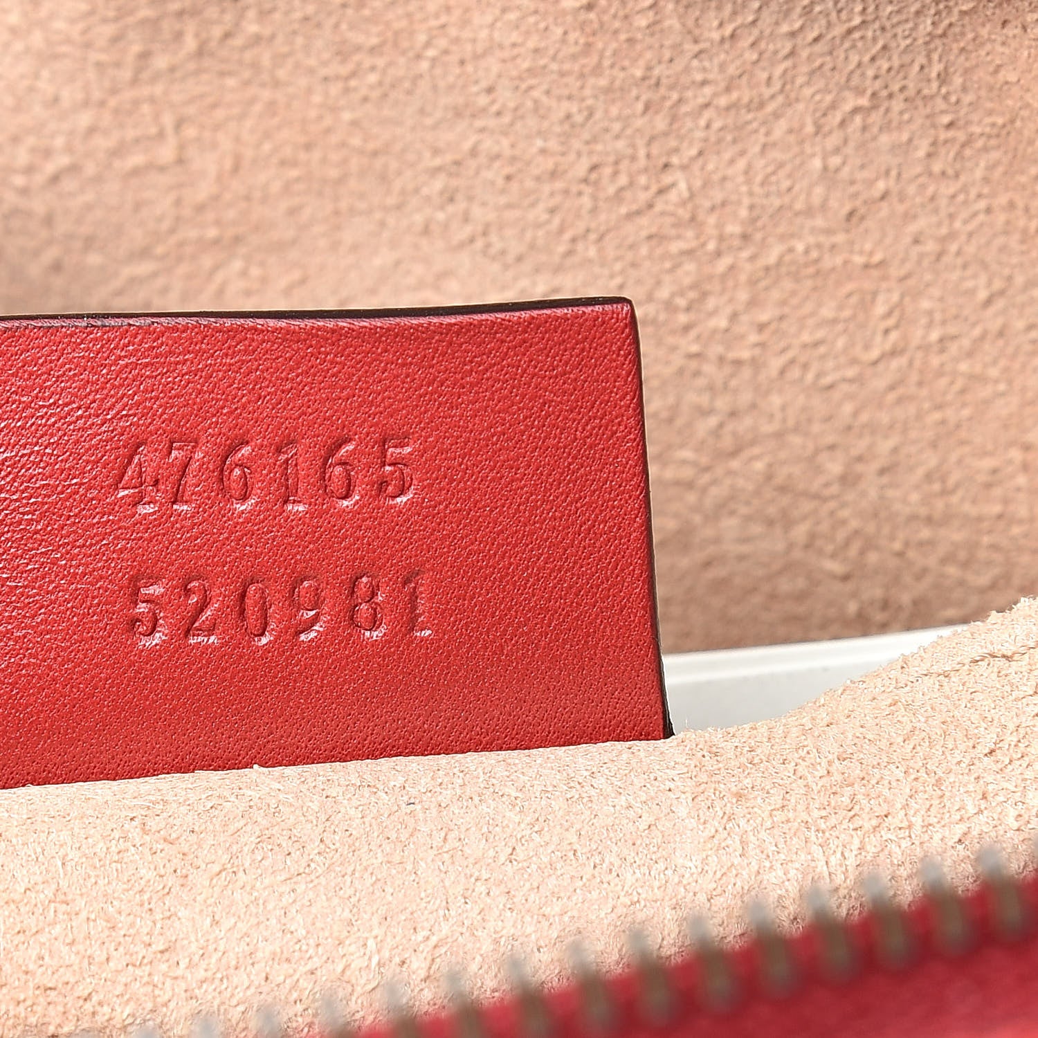Gucci Calfskin Matelasse GG Marmont Cosmetic Case Hibiscus Red 7 of 8