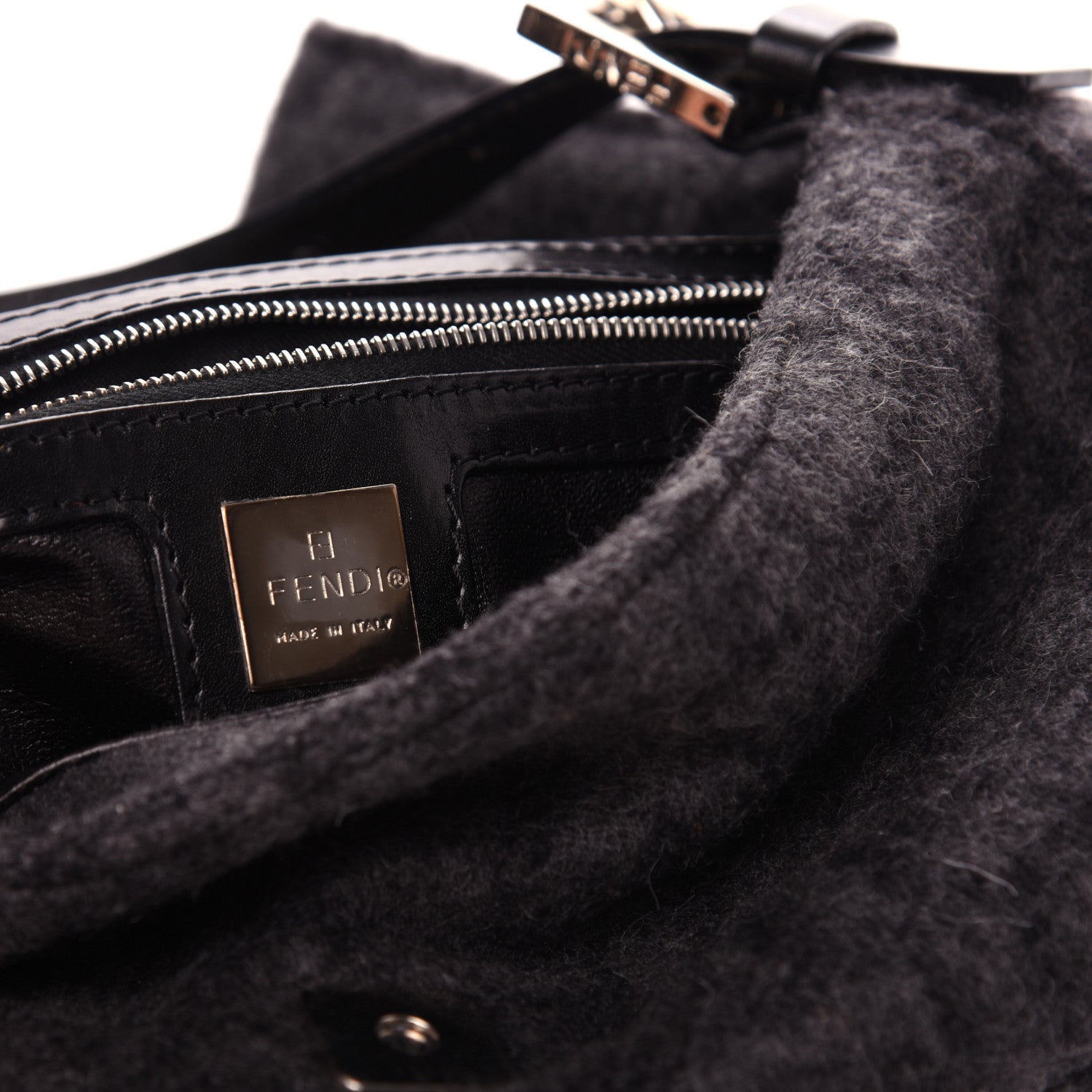 Fendi Wool Zucca Baguette Grey 6 of 9