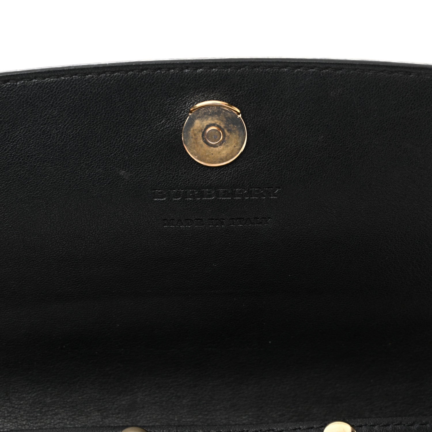 Burberry Calfskin House Check Henley Wallet On Chain Black 6 of 14