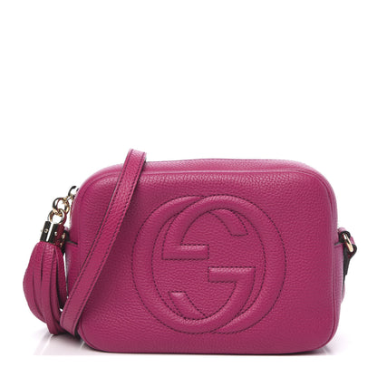 Gucci Pebbled Calfskin Small Soho Disco Bag Bright Bougainvillea 1 of 9