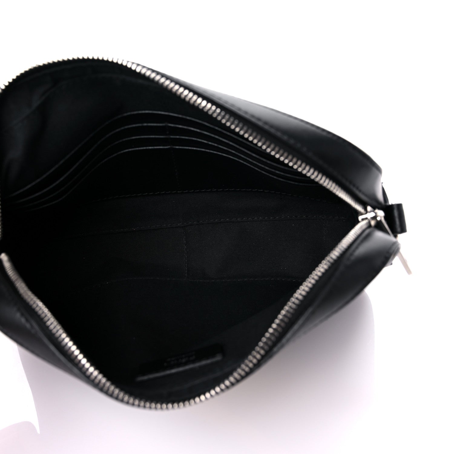 Fendi Glazed Fabric Vitello Liberty FF 1974 Diagonal Medium Camera Case Black Sunflower 6 of 13