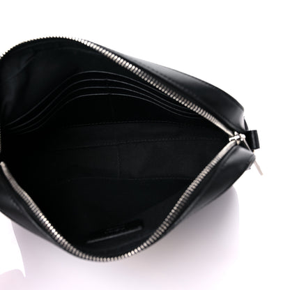 Fendi Glazed Fabric Vitello Liberty FF 1974 Diagonal Medium Camera Case Black Sunflower 6 of 13