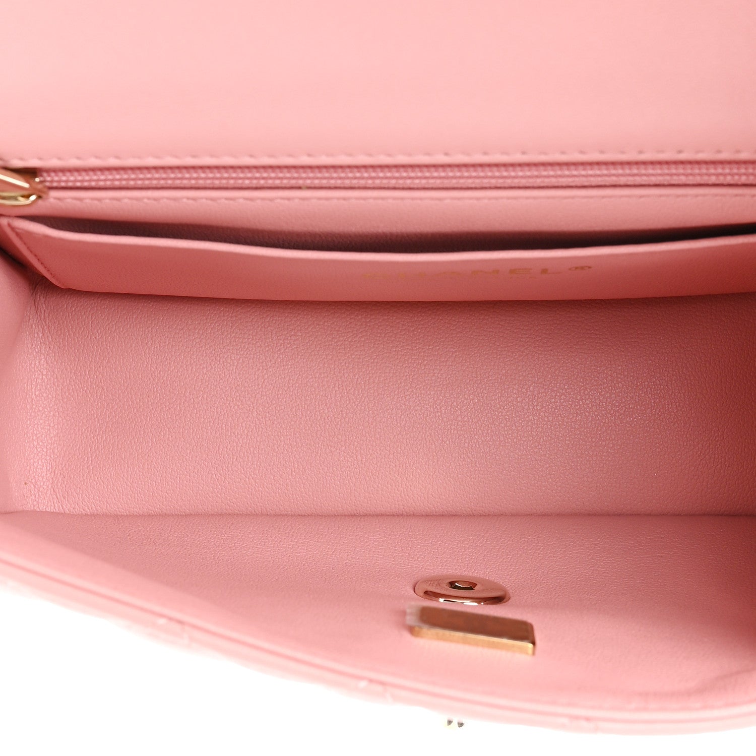 Chanel Lambskin Quilted Mini Chain Top Handle Rectangular Flap Pink 5 of 9
