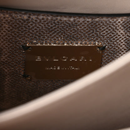 Bulgari Metallic Karung Serpenti Forever Top Handle White Agate 7 of 11