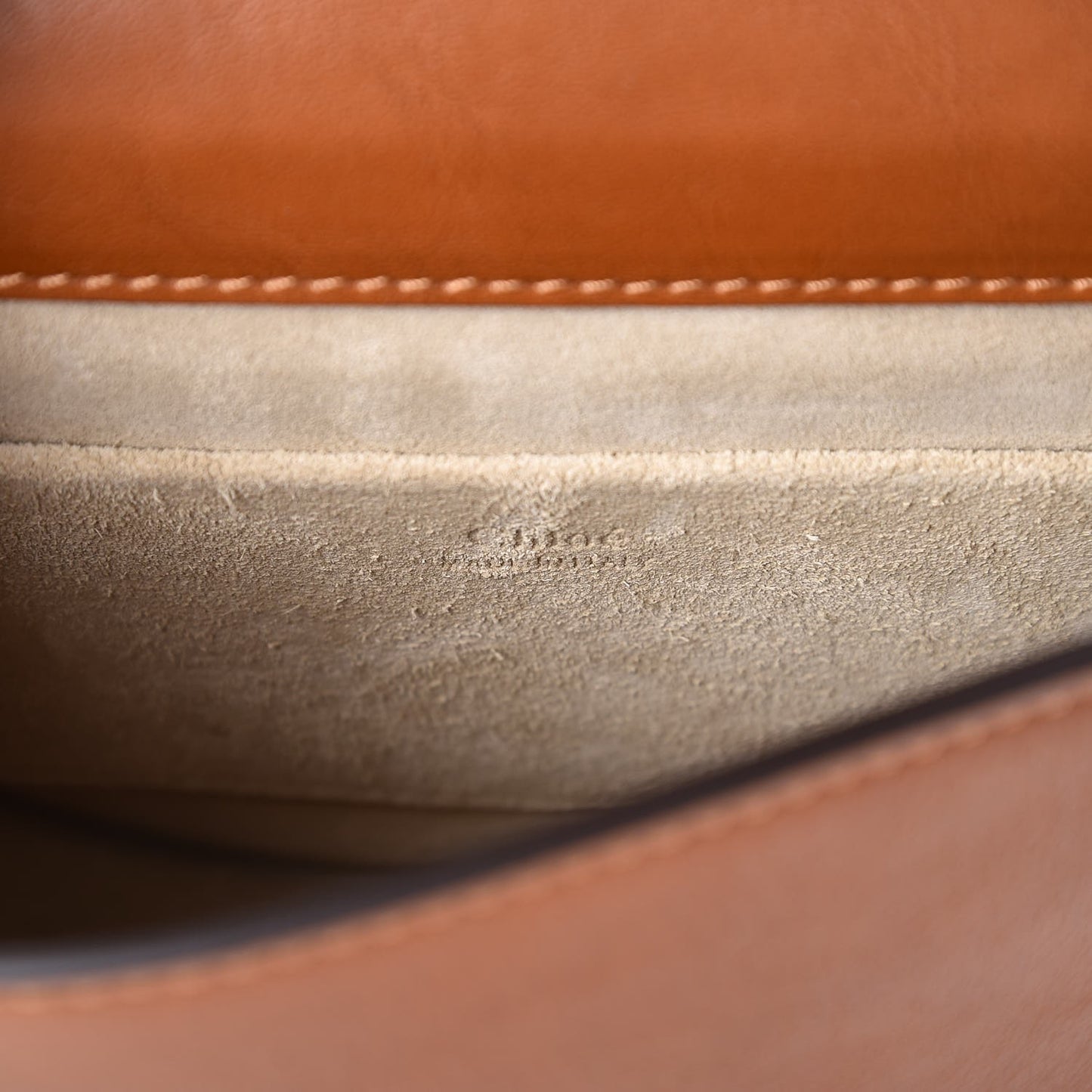 Calfskin Suede Small Nile Bracelet Bag Caramel