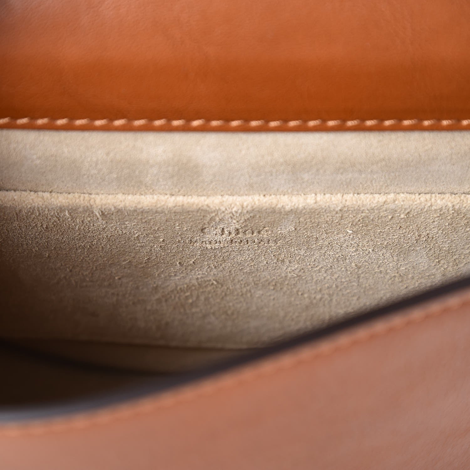 Chloe Calfskin Suede Small Nile Bracelet Bag Caramel 6 of 11