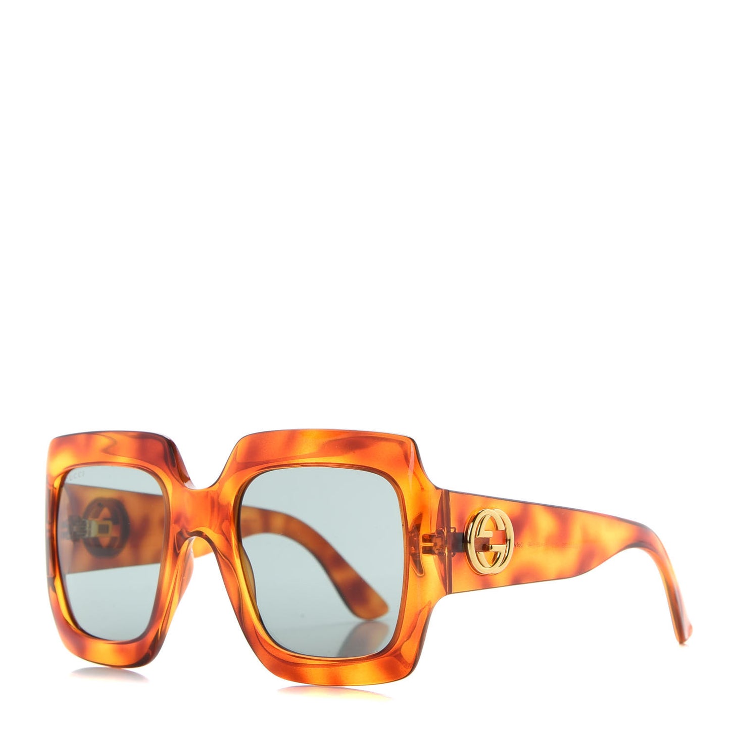 Acetate Square Frame Sunglasses GG0053S Havana