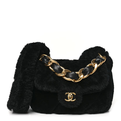 Chanel Shearling Quilted Coconing Single Flap Black 1 of 10