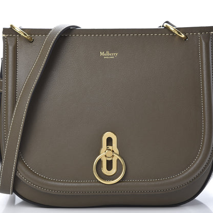 Mulberry Silky Calfskin Amberley Satchel Dark Palm 7 of 9
