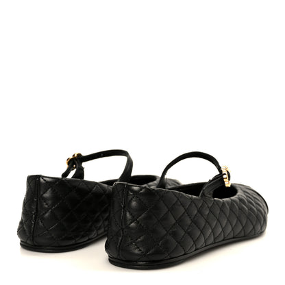 Chanel Lambskin Quilted Mary Jane Flats 36.5 Black 5 of 10