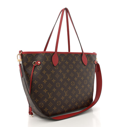 Louis Vuitton Monogram Inside Out Neverfull Bandouliere MM Sari Red 3 of 11