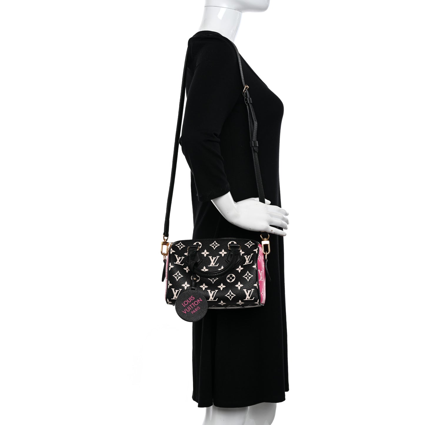 Empreinte Monogram Spring in the City Speedy Bandouliere 20 Black White Pink