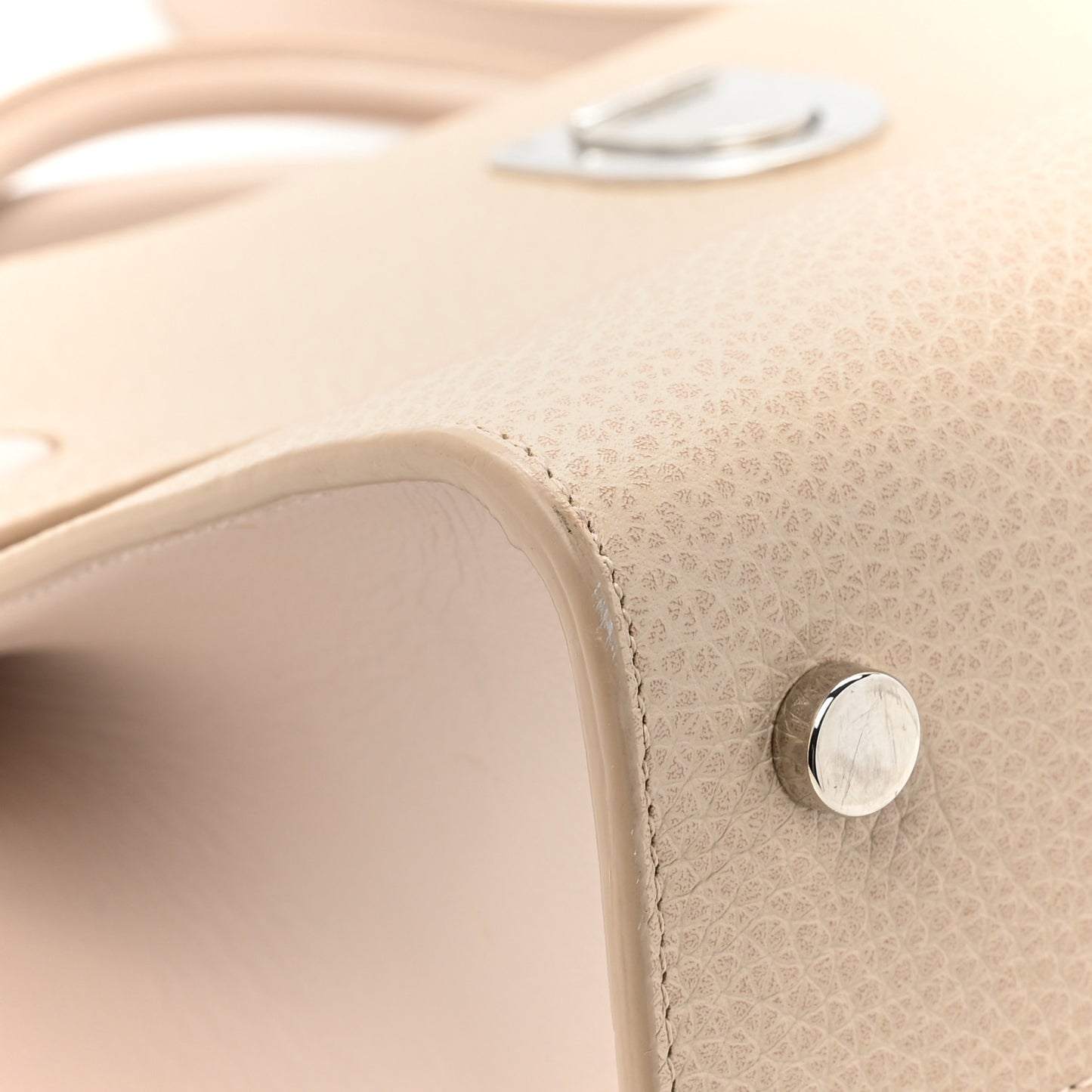 CHRISTIAN DIOR Grained Calfskin Medium Diorever Flap Tapioca