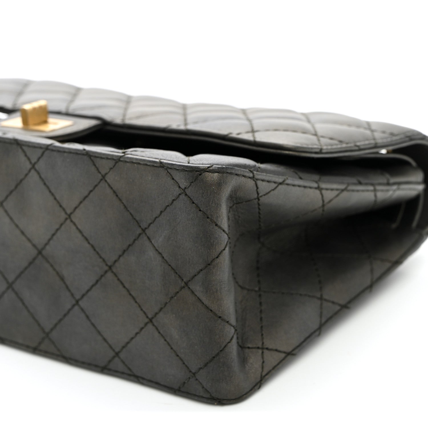 Chanel Metallic Calfskin Quilted 2.55 Reissue 226 Flap Charcoal 10 of 10