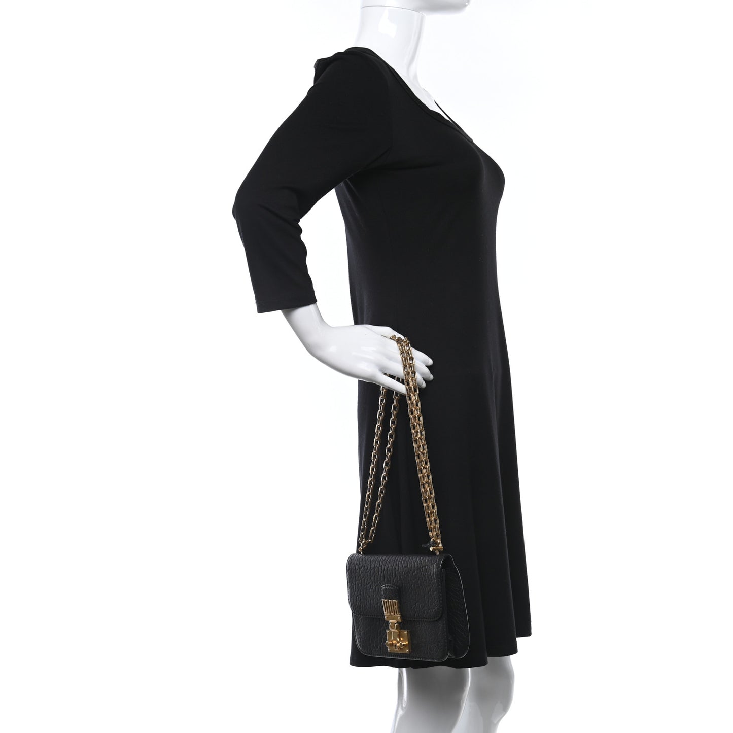 Canyon Grained Lambskin Large Dioraddict Flap Bag Black