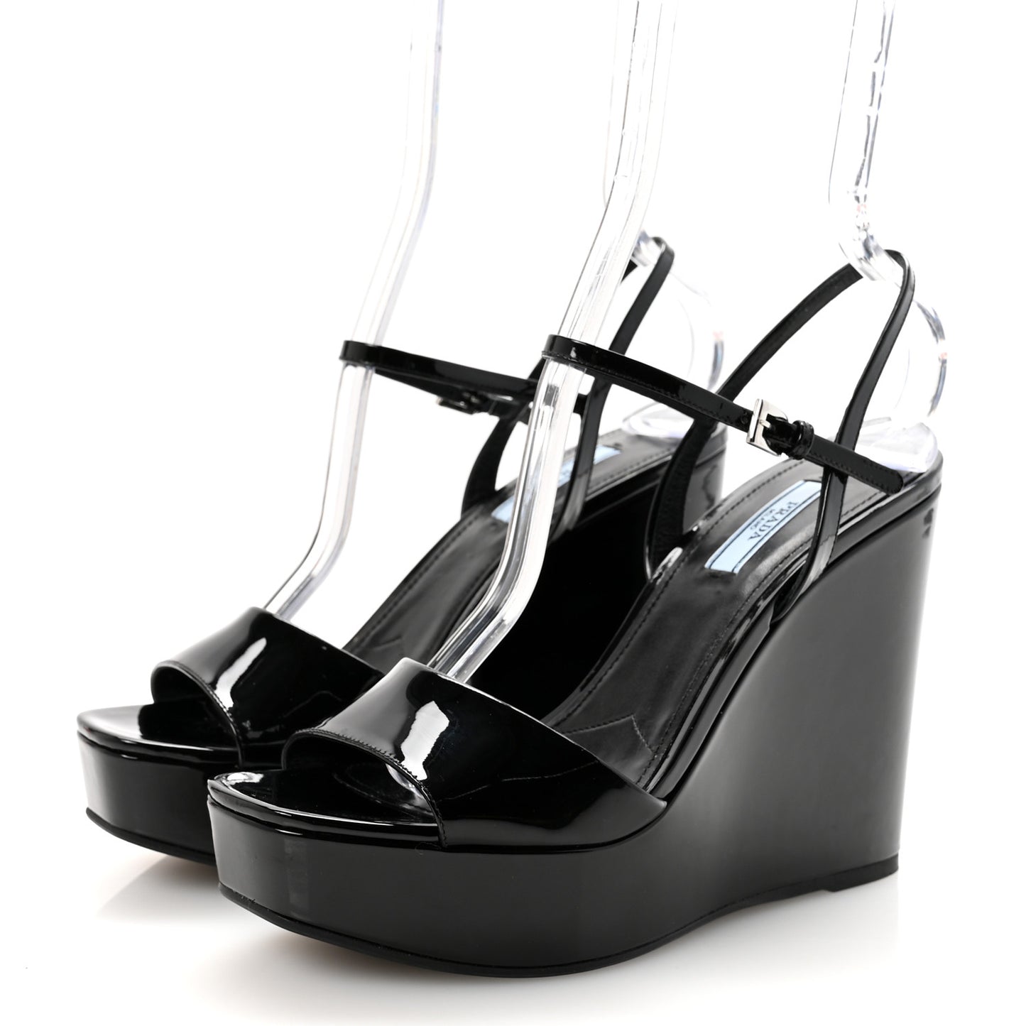 Vernice Platform Wedge Sandals 38.5 Black