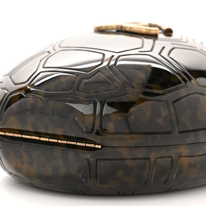 Chanel Plexiglass Tortoise Shell CC Round Minaudiere Clutch 10 of 10