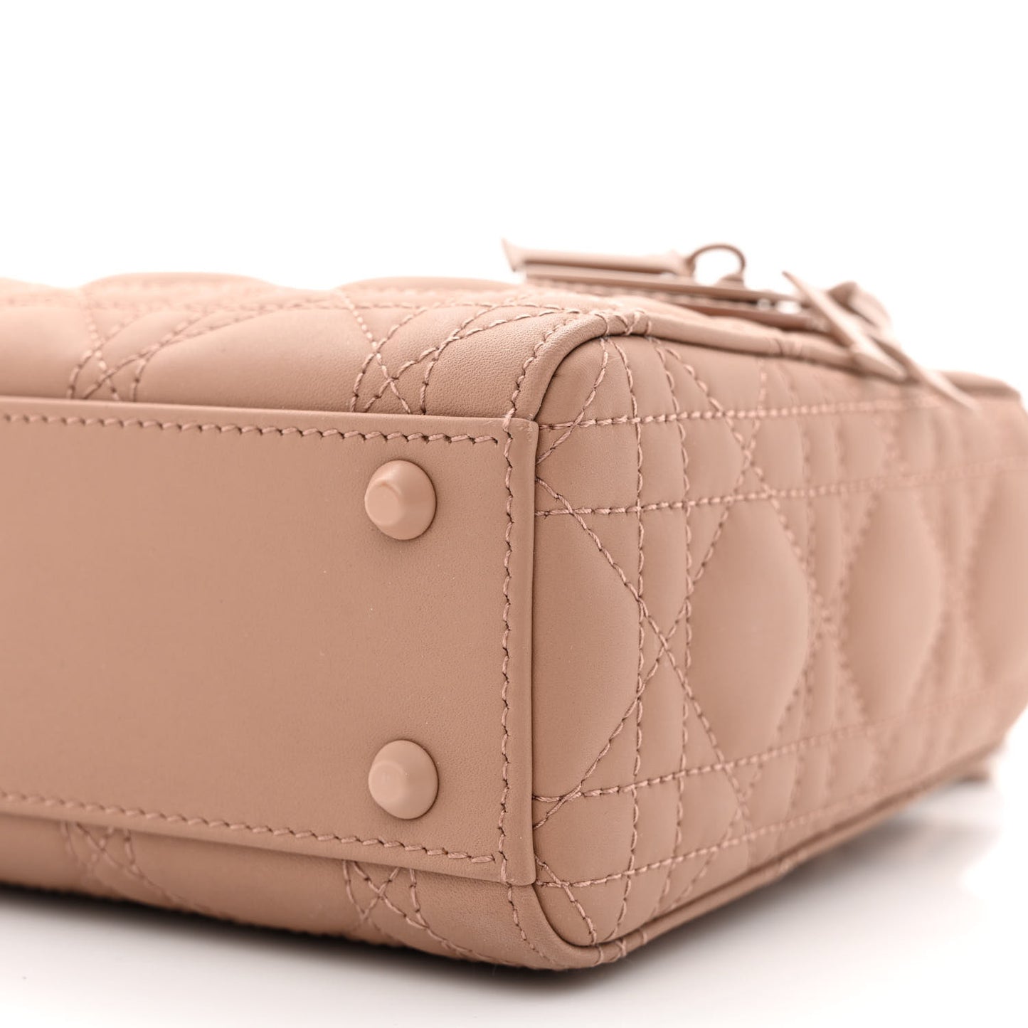 Ultra Matte Calfskin Cannage Mini Lady Dior Light Beige