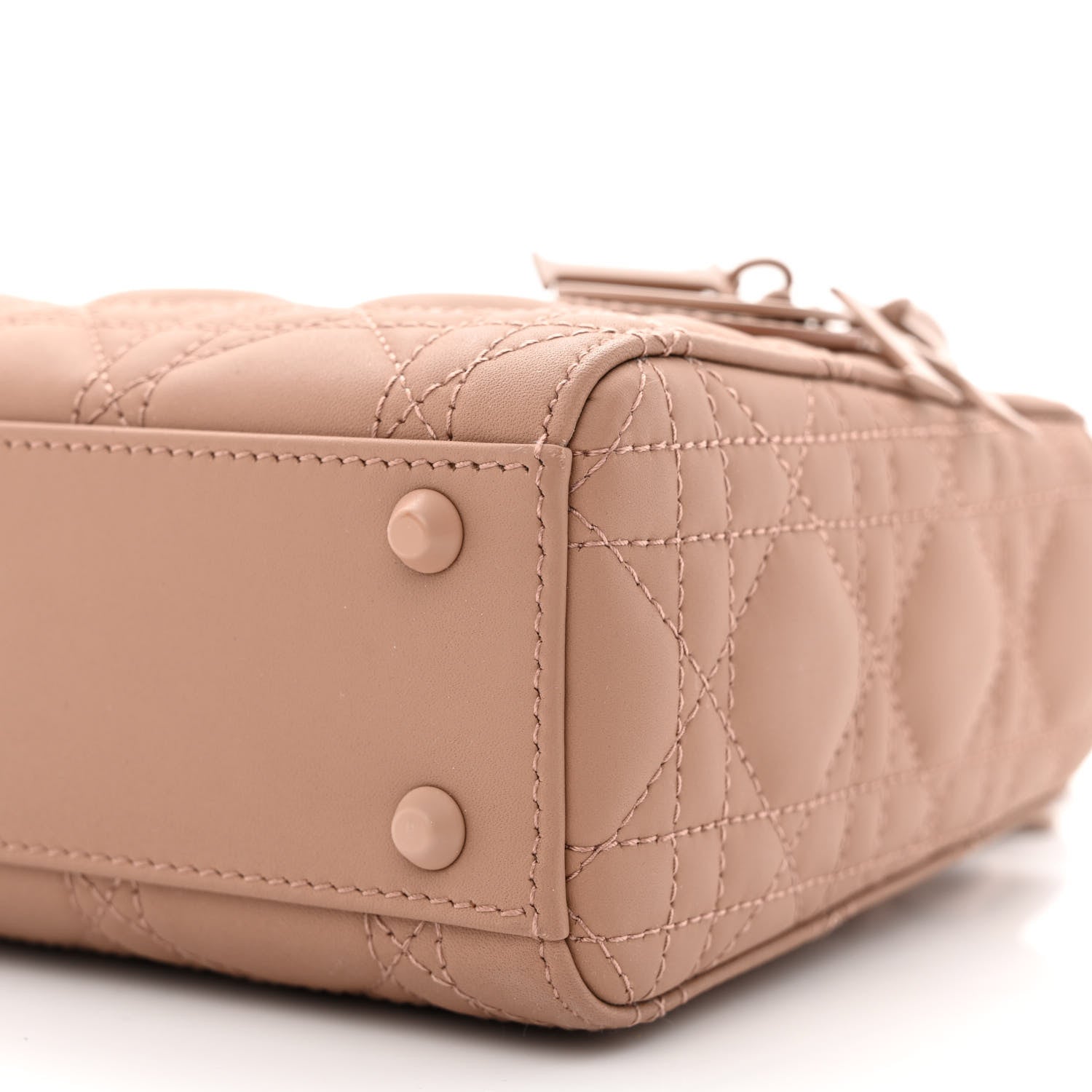 Christian Dior Ultra Matte Calfskin Cannage Mini Lady Dior Light Beige 10 of 11