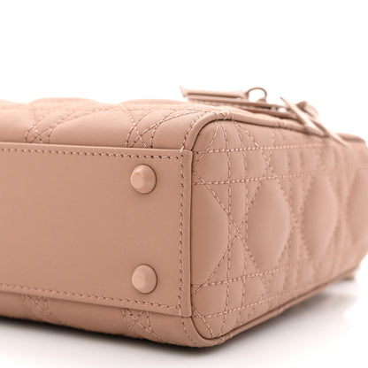 Christian Dior Ultra Matte Calfskin Cannage Mini Lady Dior Light Beige 10 of 11