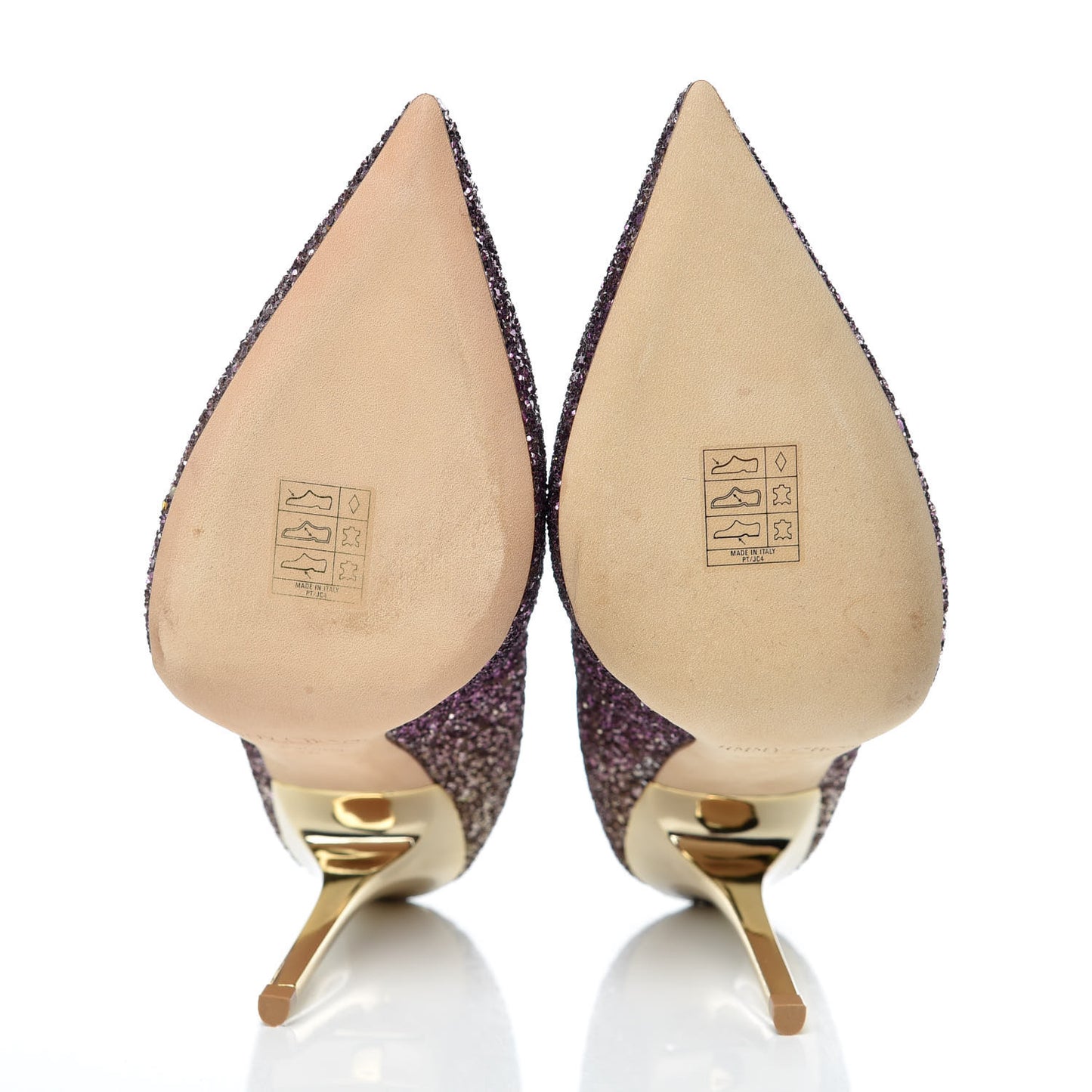 Coarse Glitter Degrade Romy 100 Pumps 36 Pink Gold